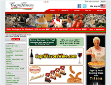 Tablet Screenshot of capriflavors.com